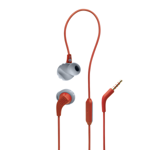 JBL Endurance Run 2 Wired - Coral Orange - Waterproof Wired Sports In-Ear Headphones - Hero